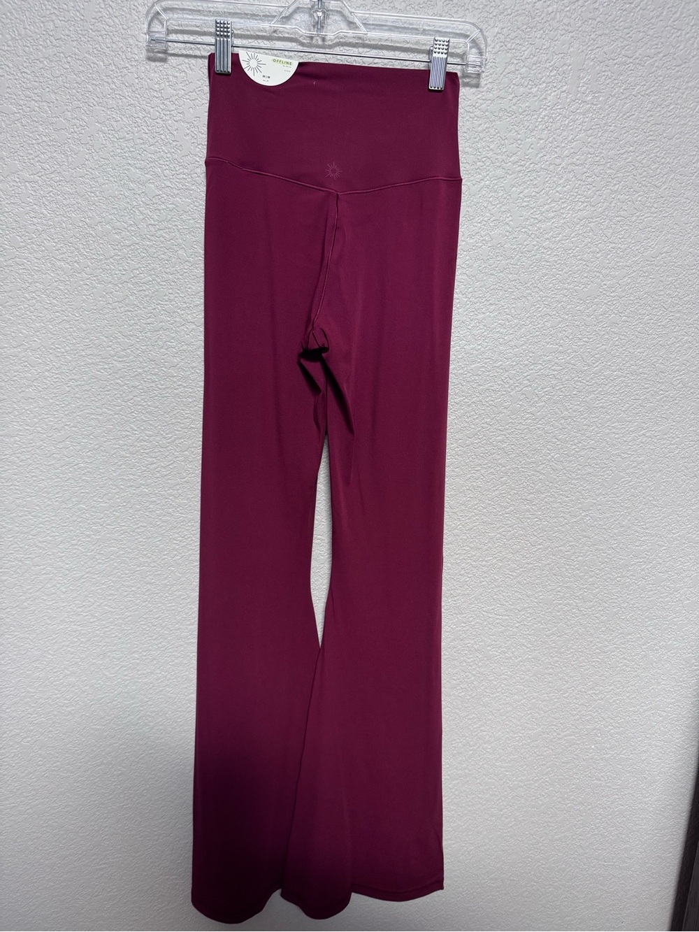 NWT Aerie 2 Piece Set Burgundy Women’s M High Rise Flare - Picture 11 of 11